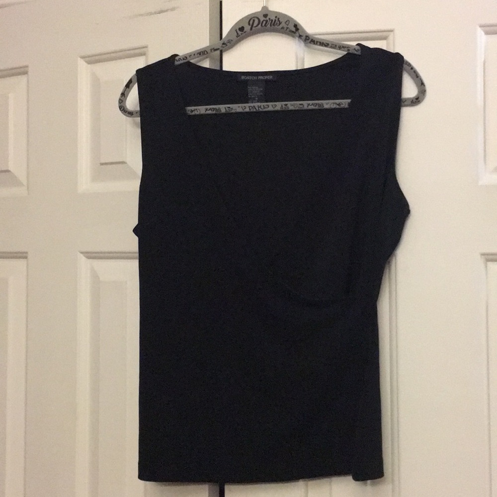 Boston Proper M Faux Wrap top
